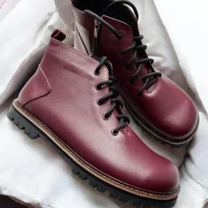 Handmade Women Winter Boots Anatomical Leather Suede Ankle